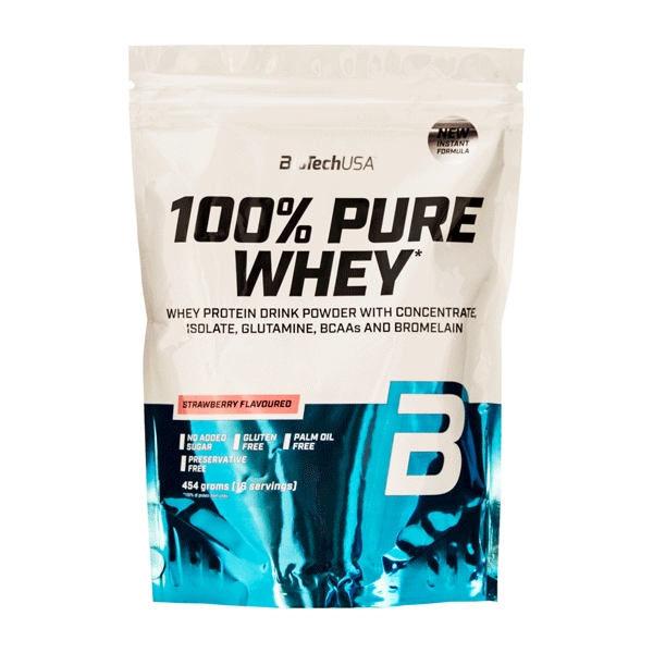 100% Pure Whey Protein Strawberry 454 g
