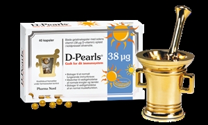 D-Pearls Stærk D-Vitamin 38 mcg 40 kapsler