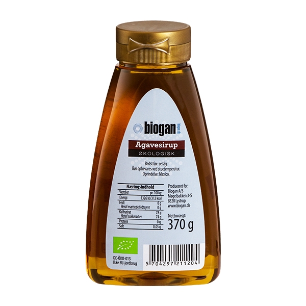 Agave Sirup Lys Biogan 370 g økologisk