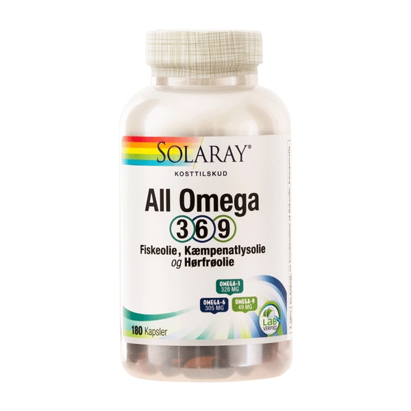 All Omega 3-6-9 Solaray 180 kapsler