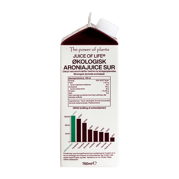 Aroniajuice Sur 750 ml økologisk