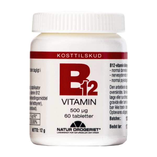 B12 Vitamin 500 mcg 60 tabletter