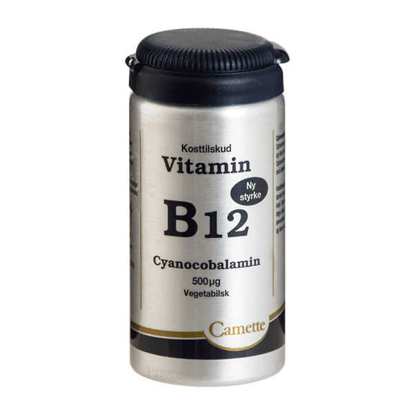 B12 Vitamin 500 mcg Cyanocobalamin Camette 90 tabletter