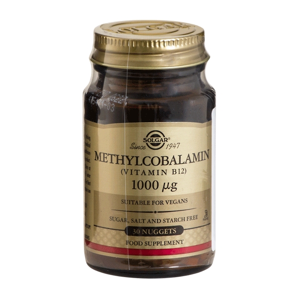 B12 Vitamin Methylcobalamin Solgar 1000 mcg 30 tabletter