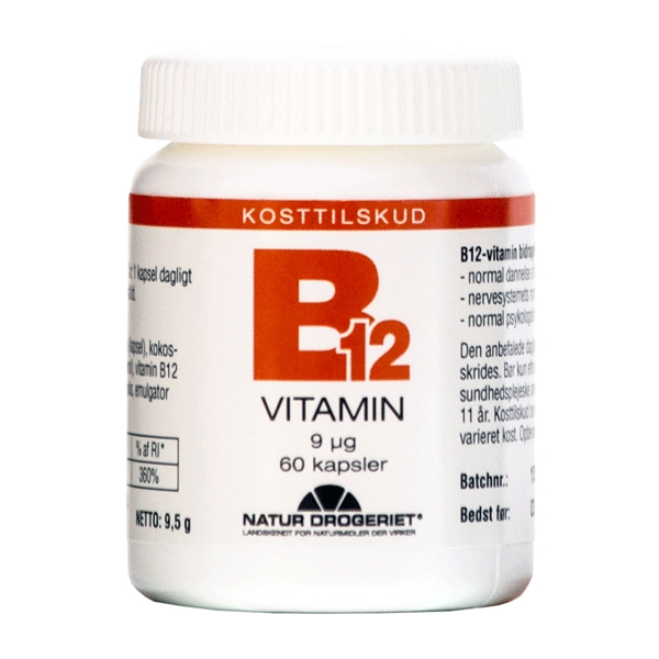 B12 vitamin 9 mcg 60 kapsler