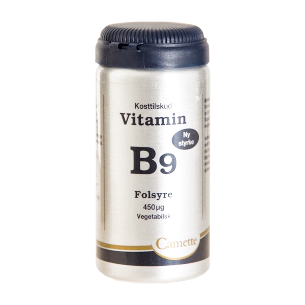 B9 Vitamin Folsyre 450 mcg Camette 90 tabletter RESTSALG