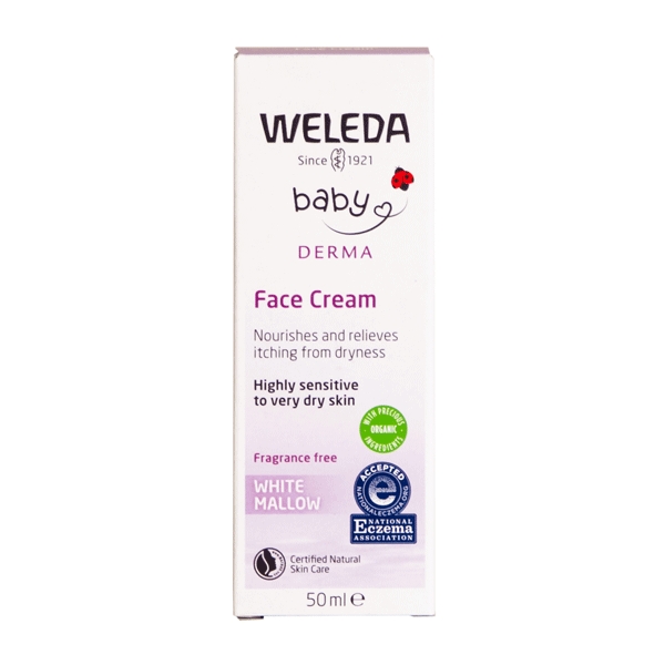 Baby Face Cream Derma White Mallow Weleda 50 ml