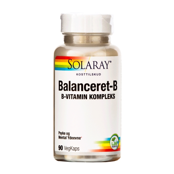 Balanceret-B Solaray 90 vegetabilske kapsler