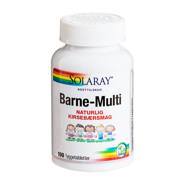 Barne-Multi Solaray 100 tyggetabletter