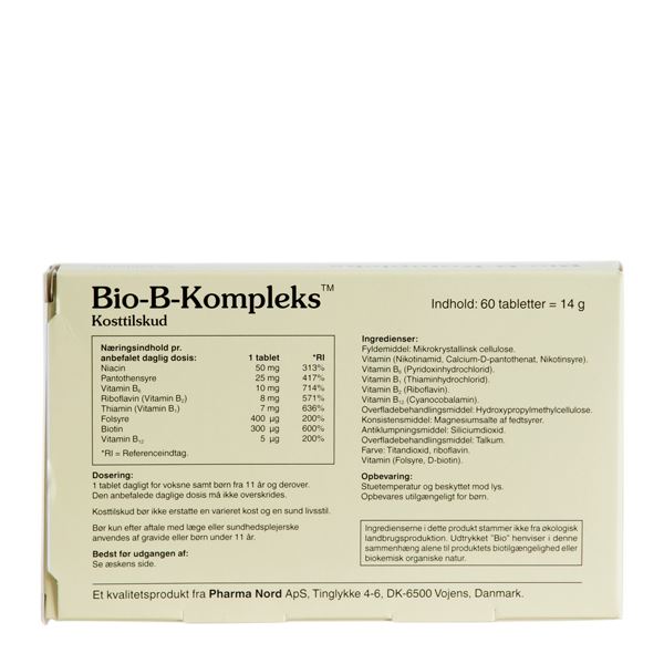 Bio-B-Kompleks 60 tabletter
