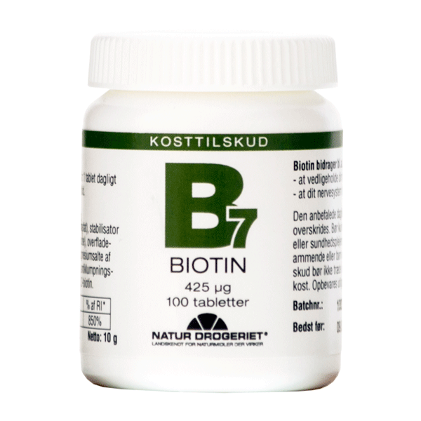 Biotin 425 mcg 100 tabletter
