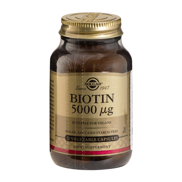 Biotin 5000 mcg Solgar 50 vegetabilske kapsler