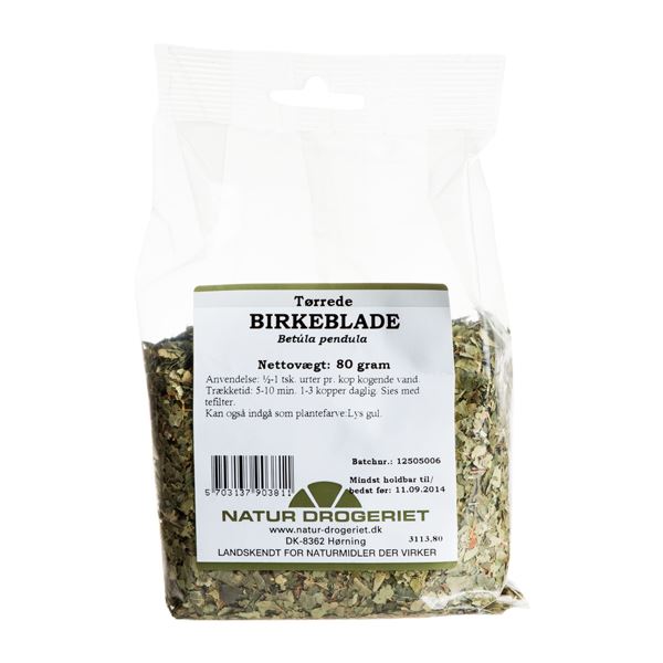 Birkeblade tørrede Natur Drogeriet 80 g