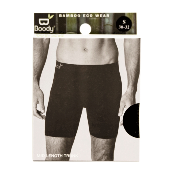 Boxer Shorts Extra Lange Sort str. S Boody RESTSALG