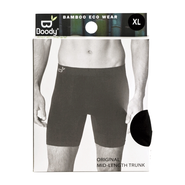 Boxer Shorts Extra Lange Sort str. XL Boody