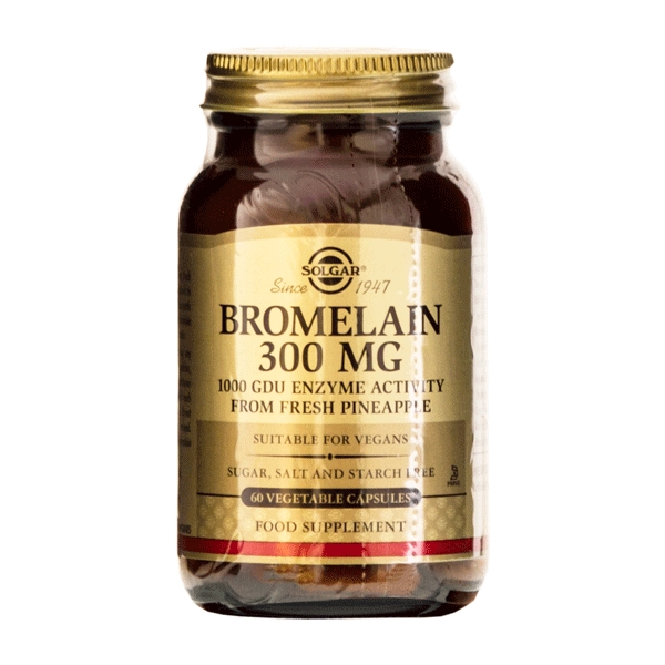 Bromelain 300 mg Solgar 60 vegetabilske kapsler