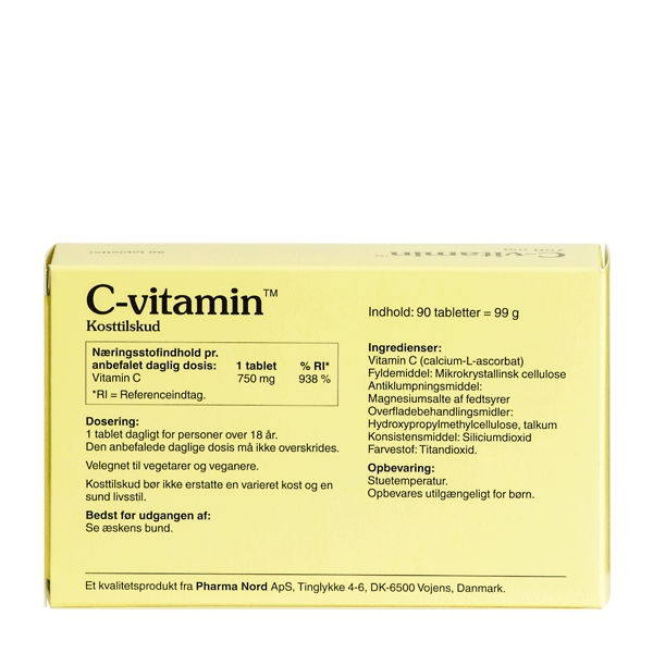 C-Vitamin Syreneutral 750 mg 90 tabletter