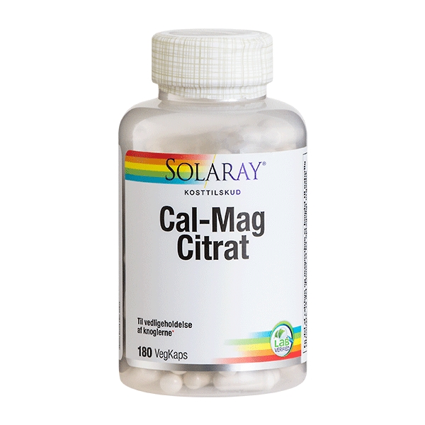 Cal-Mag Citrat Solaray 180 vegetabilske kapsler