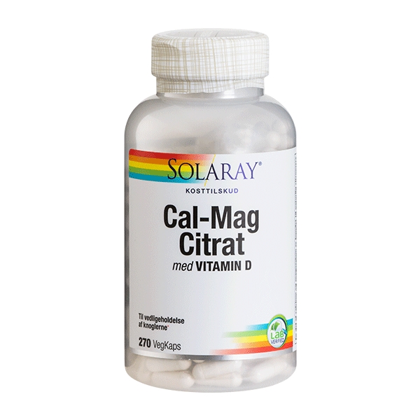 Cal-Mag Citrat med vitamin D Solaray 270 VegKaps
