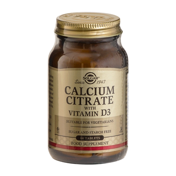 Calcium Citrate with D3 Solgar 60 tabletter