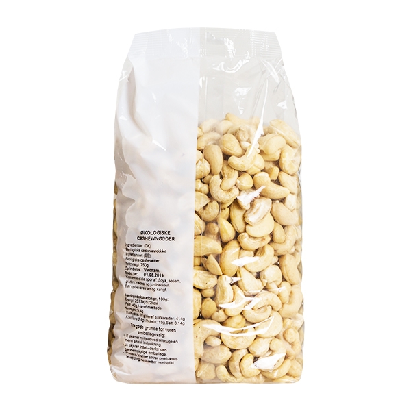 Cashewnødder 750 g økologisk