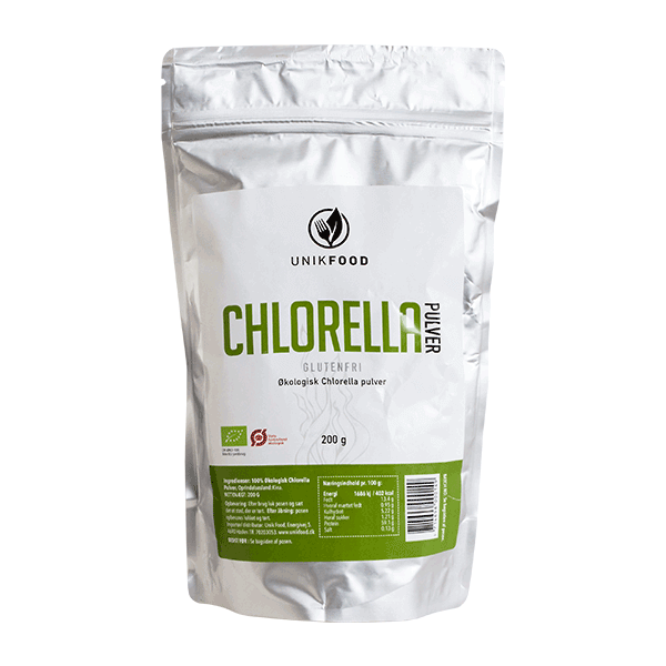 Chlorella Pulver Unik 200 g økologisk