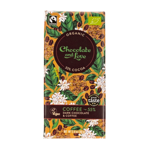 Chokolade Coffee 55 % Fairtrade 80 g økologisk