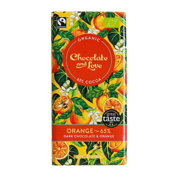 Chokolade Orange 65 % Fairtrade 80 g økologisk