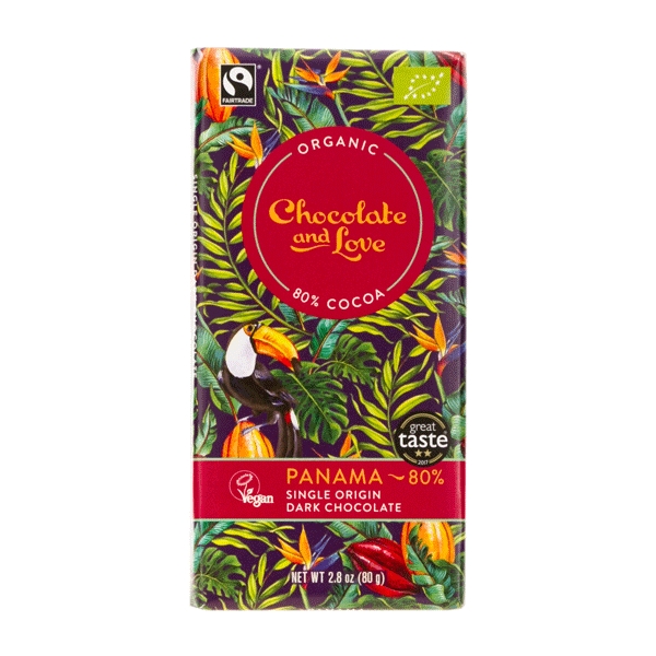 Chokolade Panama 80 % Fairtrade 80 g økologisk