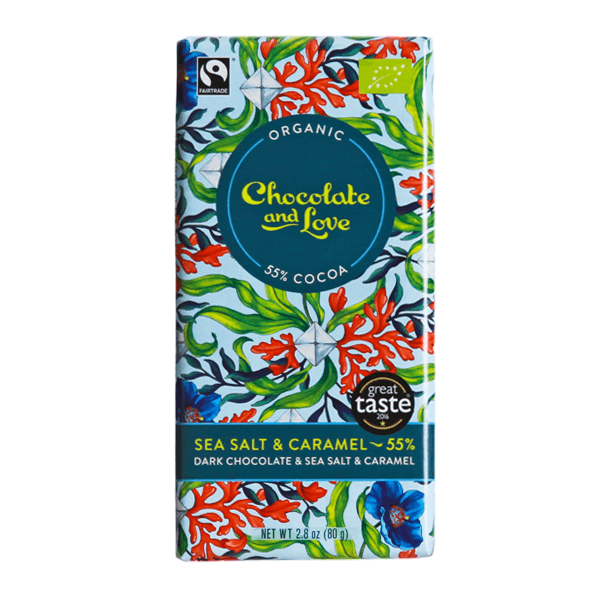 Chokolade Sea Salt 55 % Fairtrade 80 g økologisk