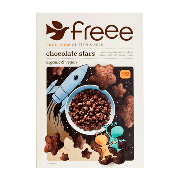 Chokolade Stjerner Doves glutenfri 375 g økologisk
