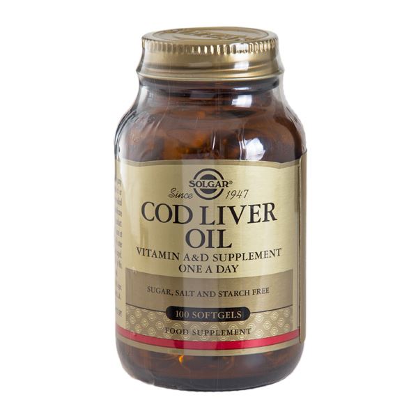 Cod Liver Oil Solgar 100 softgel kapsler