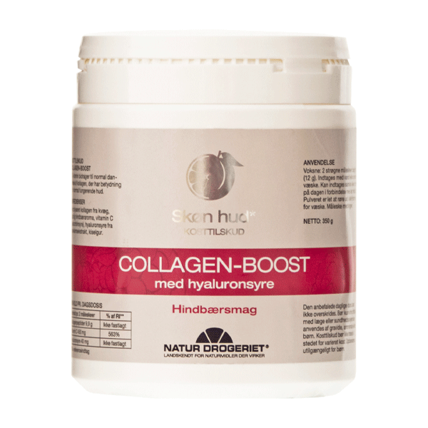 Collagen Boost med Hyaluronsyre Hindbærsmag 350 g