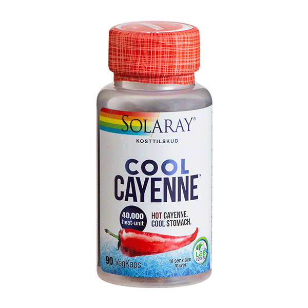 Cool Cayenne Solaray 90 vegetabilske kapsler