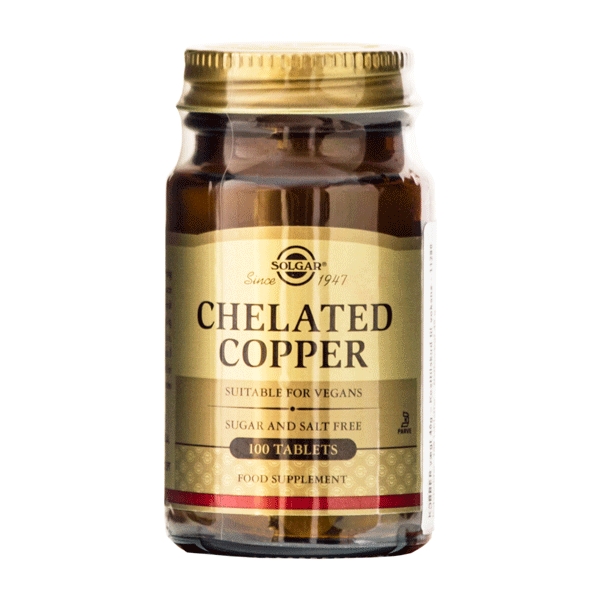 Copper Chelated 2,5 mg Solgar 100 tabletter