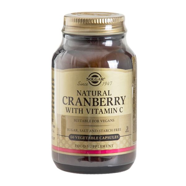 Cranberry med Vitamin C Solgar 60 kapsler