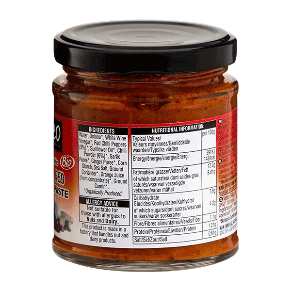 Curry Paste Thai Red glutenfri 180 g økologisk