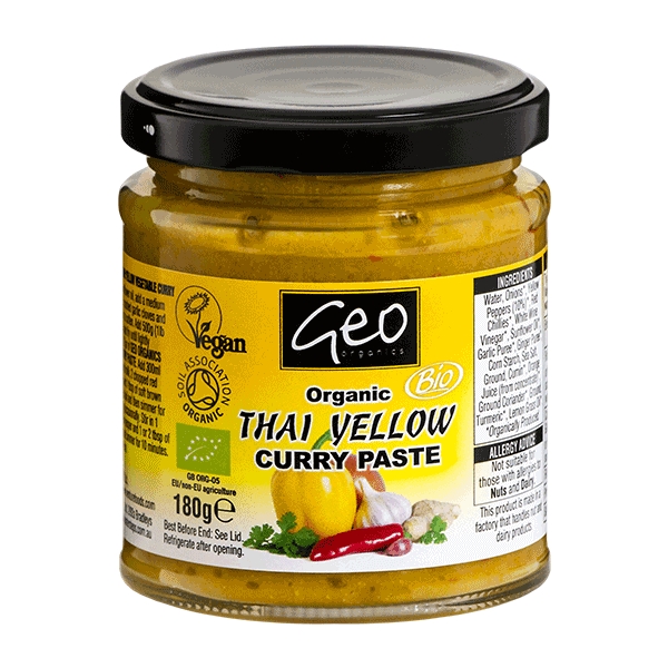 Curry Paste Thai Yellow glutenfri 180 g økologisk