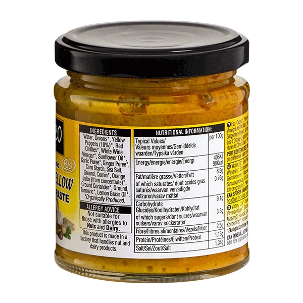 Curry Paste Thai Yellow glutenfri 180 g økologisk