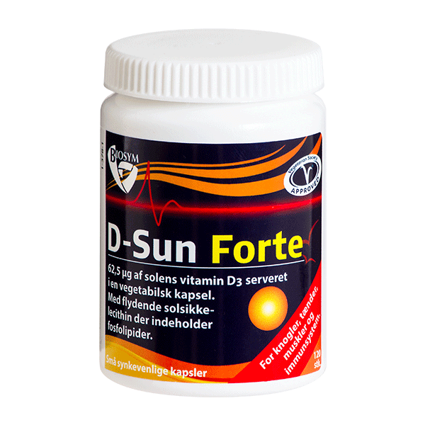D-Sun Forte 62,5 mcg Biosym 120 kapsler