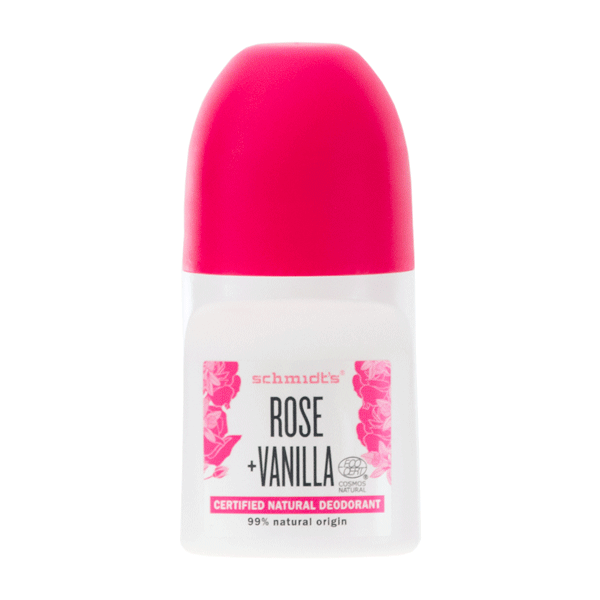 Deodorant Roll-On Rose + Vanilla Schmidt’s 50 ml