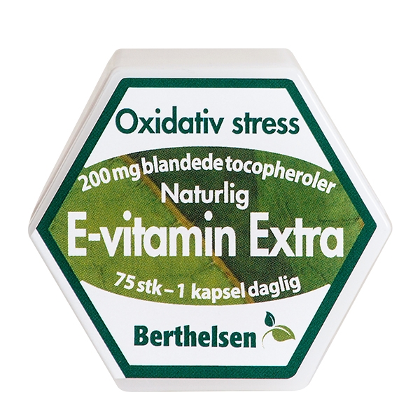 E-vitamin Extra 200 mg Berthelsen 75 kapsler