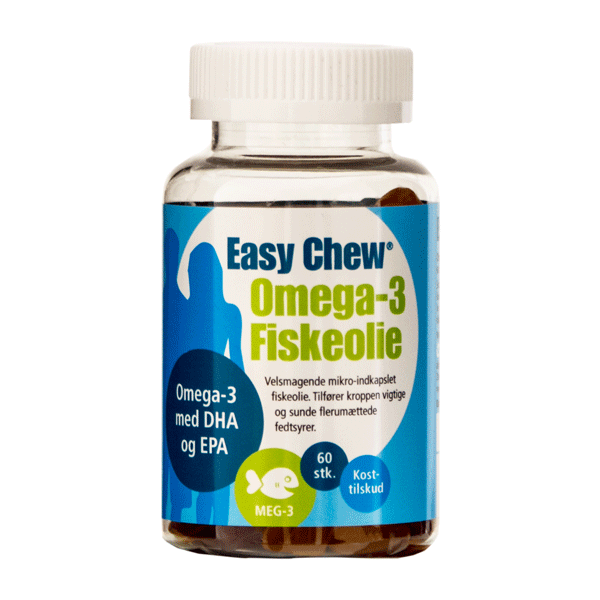 EasyChew Omega-3 Fiskeolie 60 tyggedrops