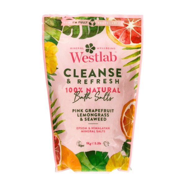 Epsom Salts Cleanse Lemongrass & Pink Grape Westlab 1 kg