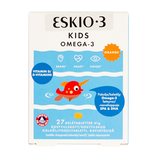 Eskio-3 Kids Omega-3 Orange 27 Geletabletter