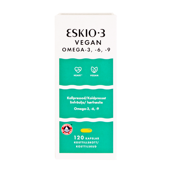 Eskio-3 Omega-3, -6, -9 Vegan 120 vegetabilske kapsler