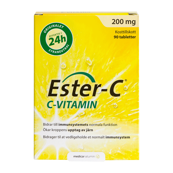 Ester-C C-Vitamin 200 mg 90 tabletter