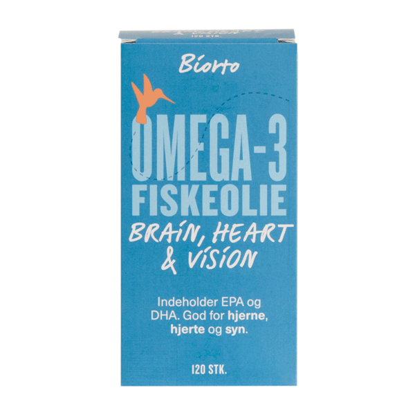 Fiskeolie Omega-3 BiOrto 120 kapsler