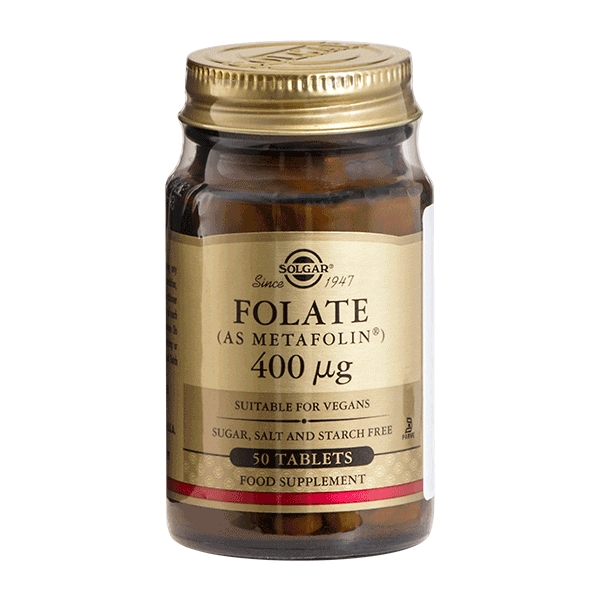 Folat Metafolin 400 mcg Solgar 50 vegetabilske tabletter