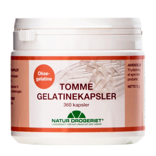 Gelatine kapsler tomme 360 kapsler